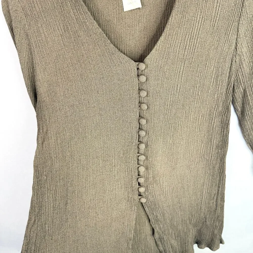 Rabbit Rabbit Rabbit Button Front Blouse S/M - Picture 4 of 9